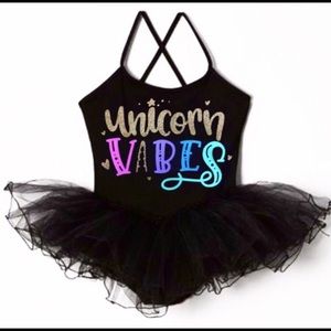 Unicorn vibes tutu dress
